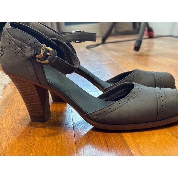 Timberland Earthkeepers Navy Pumps Size 10 Leather Uppers - Picture 2 of 5